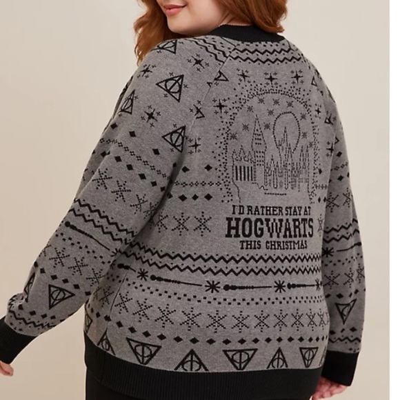TORRID NWT WARNER BROS. HARRY POTTER BOMBER ZIP UP SWEATER - Picture 1 of 5